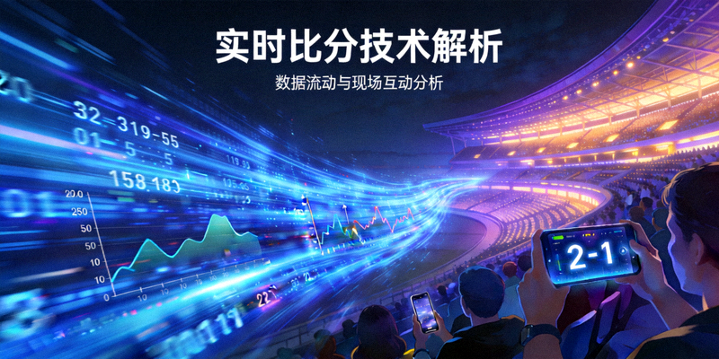 Score电竞未来技术规划示意图 - 展示AI算法、全球数据中心网络与多端应用界面